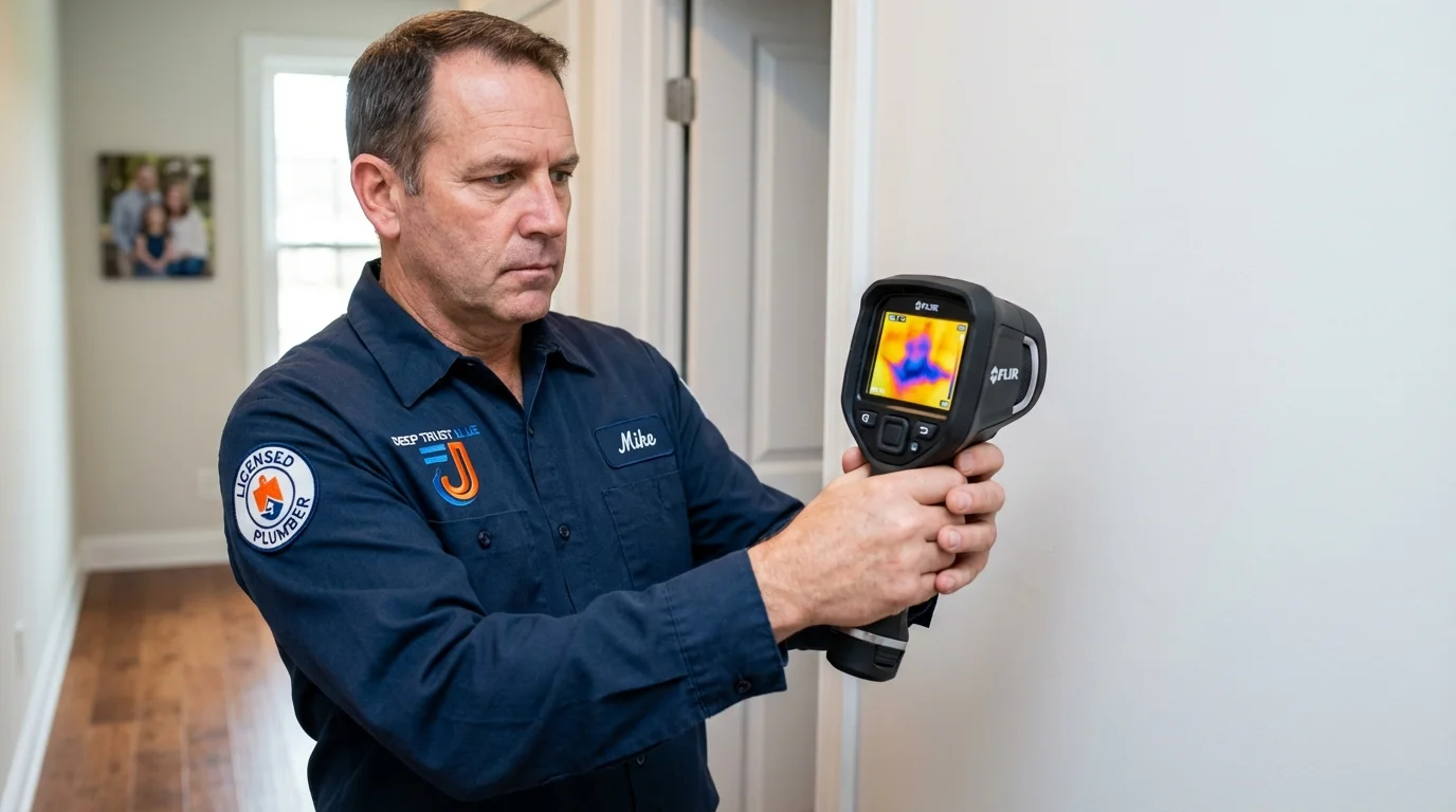 Thermal imaging leak detection by Johns Plumbing LLC in Mondovi